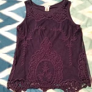 *Navy blue tank top*